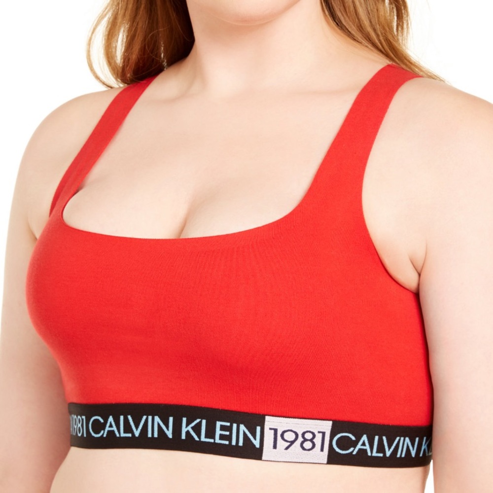 Calvin Klein Plus Size 1981 Bold Logo Bralette